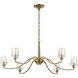 Barcelona 6 Light 40.25 inch Natural Brass Chandelier Ceiling Light