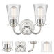 Scarlett LED 14 inch Polished Chrome Bath Vanity Light Wall Light
