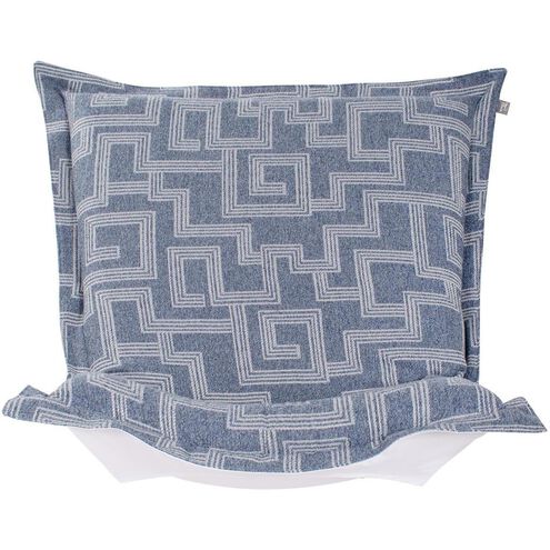 Syros Denim Outdoor Puff Chair Cover & Cushion