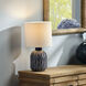 Highland 17 inch 60.00 watt Patterned Blue and White Table Lamp Portable Light