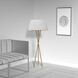 Gabriela 61.5 inch 150.00 watt Aged Brass Decorative Floor Lamp Portable Light in White/Gold Jewel Tone
