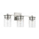 Mason 3 Light 21 inch Brushed Nickel Vanity Light Wall Light