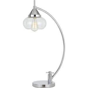 Maywood 30 inch 60 watt Chrome Table Lamp Portable Light