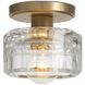 Bijoux 1 Light 7 inch Natural Brass Flush Mount Ceiling Light