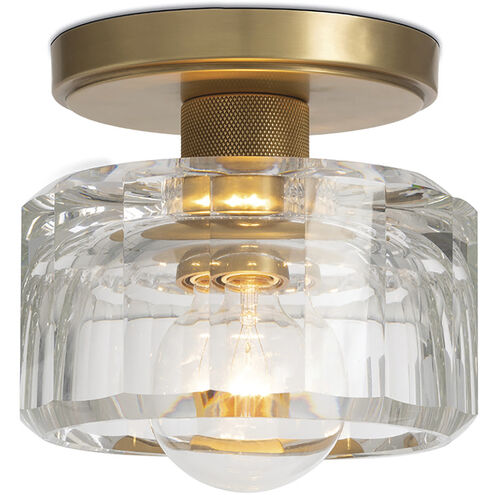 Bijoux 1 Light 7 inch Natural Brass Flush Mount Ceiling Light