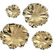 Petal Gold Dimensional Wall Art, Set of 4
