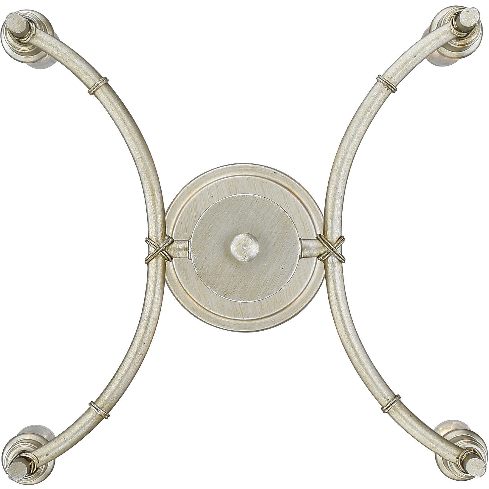 Cambay 4 Light 13 inch White Gold Semi-Flush Mount Ceiling Light