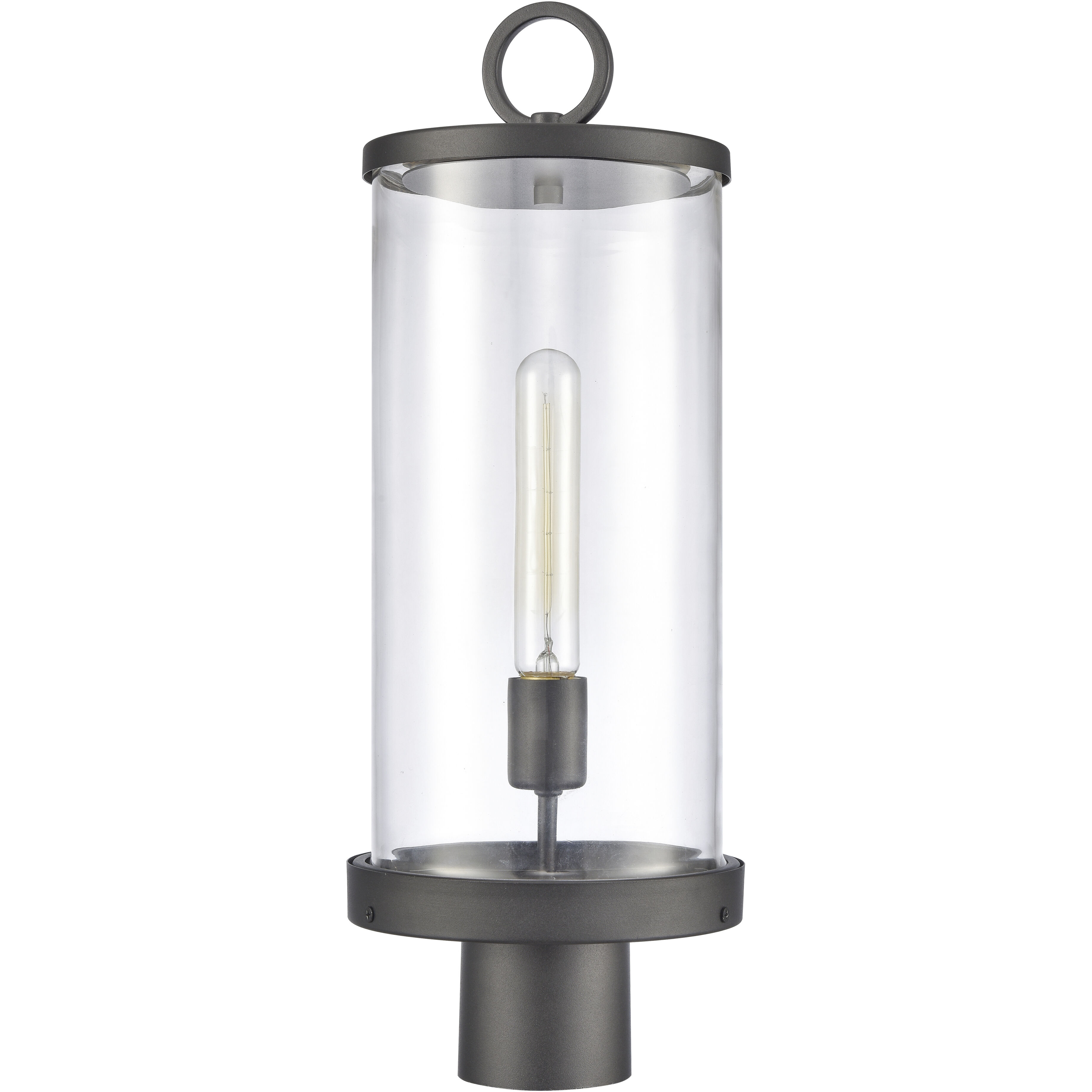 Hopkins 1 Light 20.75 inch Charcoal Outdoor Post Light