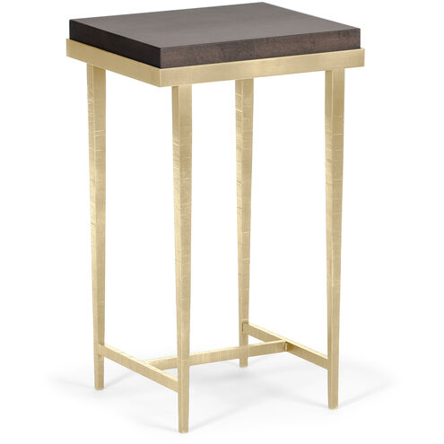 Wick 27 X 16 inch Modern Brass Side Table in Maple Espresso