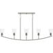 Jheni 5 Light 46 inch Brushed Nickel Linear Chandelier Ceiling Light
