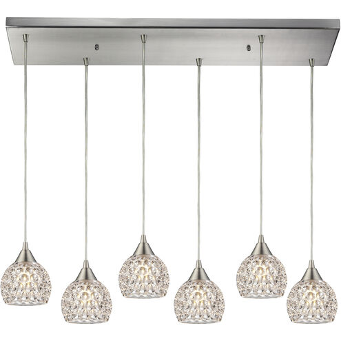 Kersey LED 30 inch Satin Nickel Multi Pendant Ceiling Light, Configurable