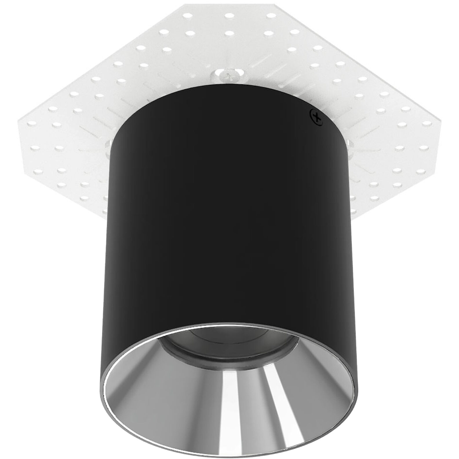 Zoron LED 3.63 inch Black and Chrome Outdoor Ceiling Lighting in Black/Chrome