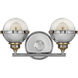 Fletcher 2 Light 16 inch Polished Nickel with Heritage Brass Vanity Light Wall Light
