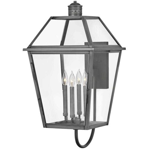 Heritage Nouvelle LED 31 inch Blackened Brass with Black Outdoor Wall Mount Lantern