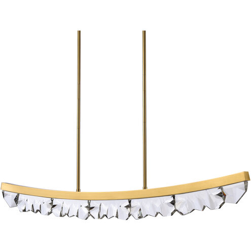 Arcus 1 Light 57.13 inch Aged Brass Linear Pendant Ceiling Light
