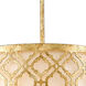 Arabella 2 Light 13.5 inch Distressed Gold Pendant Ceiling Light, Gilded Nola