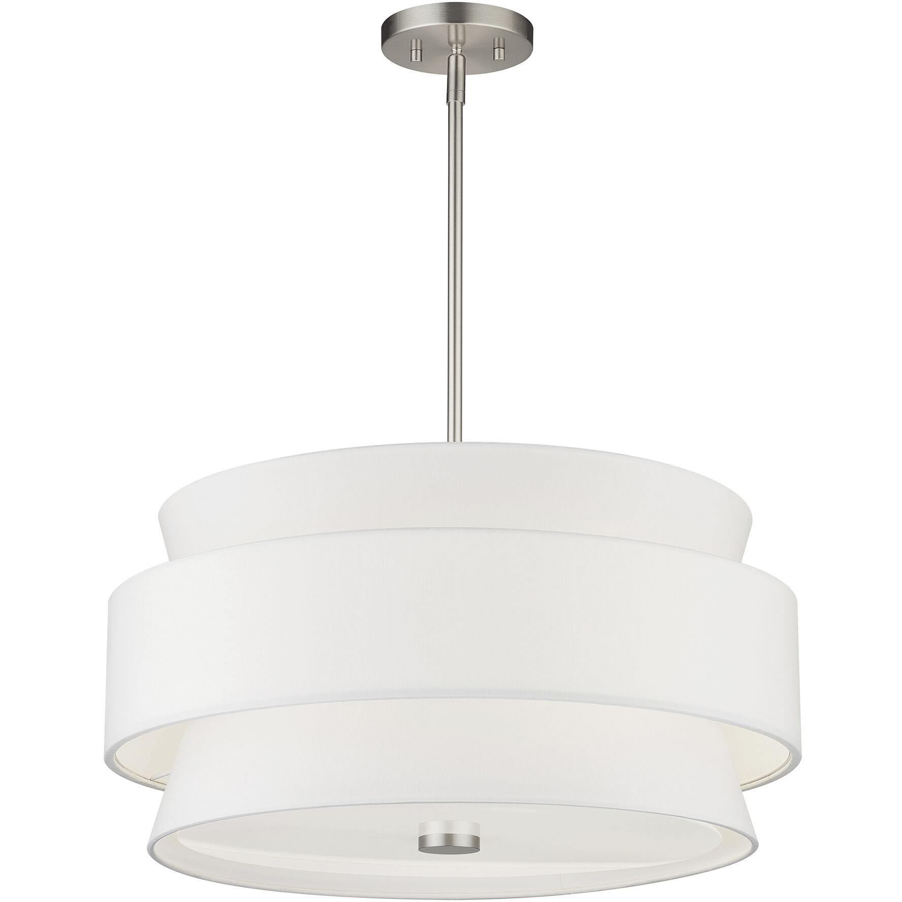 Fontana 5 Light 22 inch Brushed Nickel Pendant Chandelier Ceiling Light