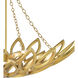 Allemande 4 Light 30 inch Contemporary Gold Leaf Chandelier Ceiling Light