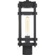 Tofino 1 Light 18 inch Textured Black and Clear Seeded Outdoor Post Lantern
