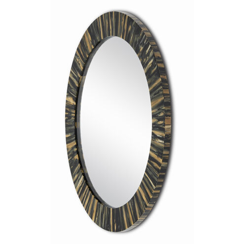 Kuna Black and Tan with Mirror Wall Mirror, Small