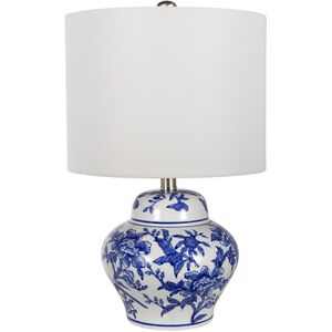 Urn-Like 19.3 inch 40.00 watt Blue and White Vase Lamp Portable Light