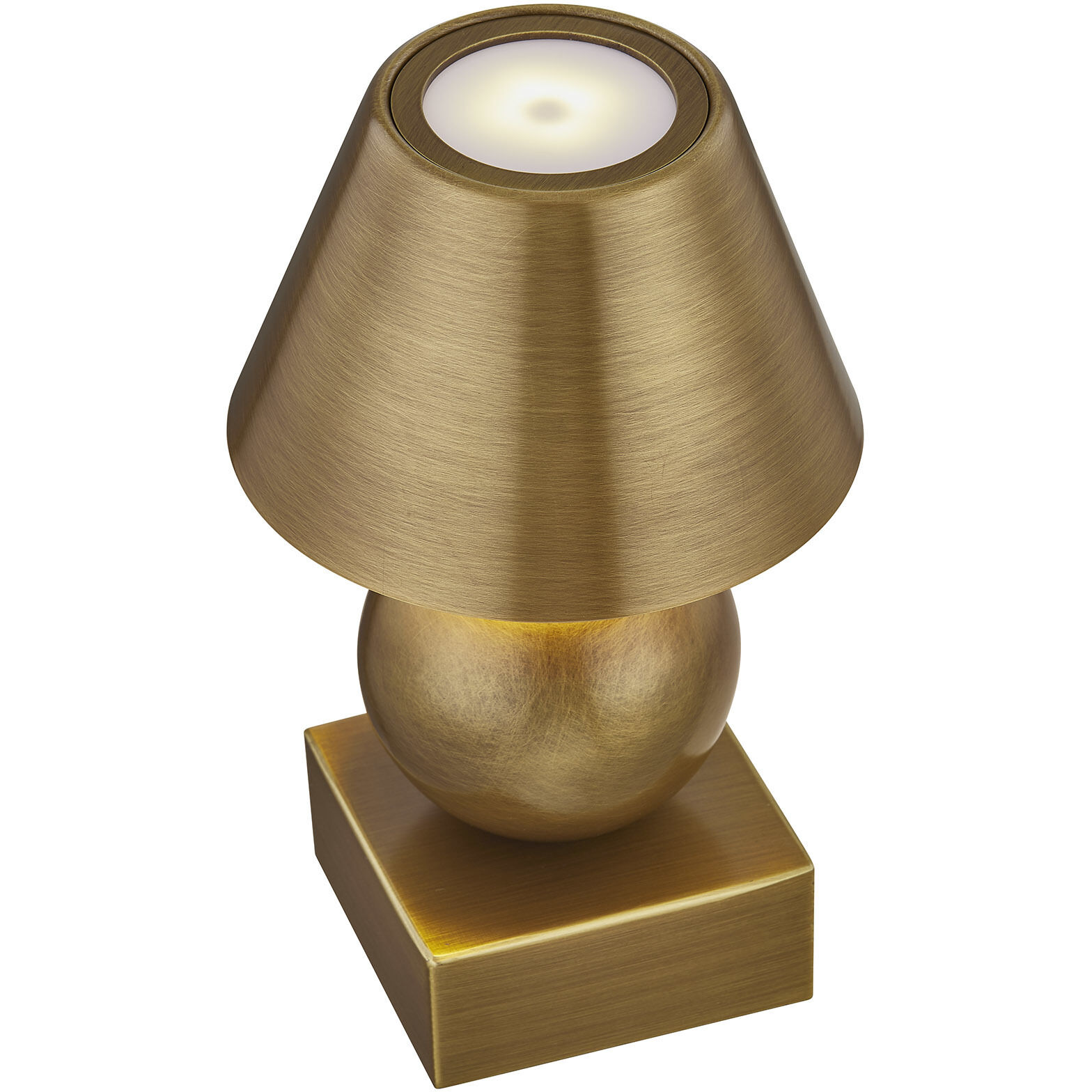 Silas 9.25 inch 2.30 watt Brass Portable Rechargeable Table Lamp Portable Light, Coco & Dash