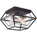 Bartlett LED 18 inch Oil Rubbed Bronze and Satin Nickel Flush Mount Ceiling Light