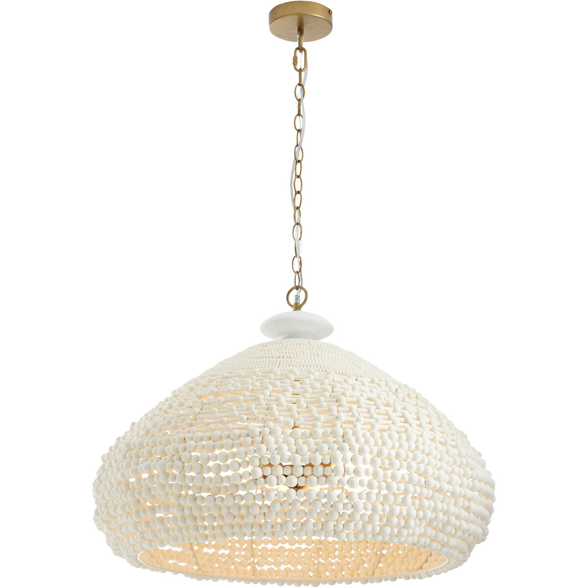 Lilo 3 Light 29 inch White and Antique Brass Chandelier Ceiling Light