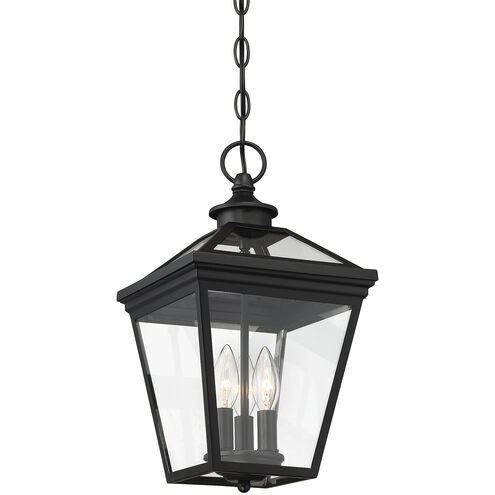 Ellijay 3 Light 9 inch Black Outdoor Hanging Lantern