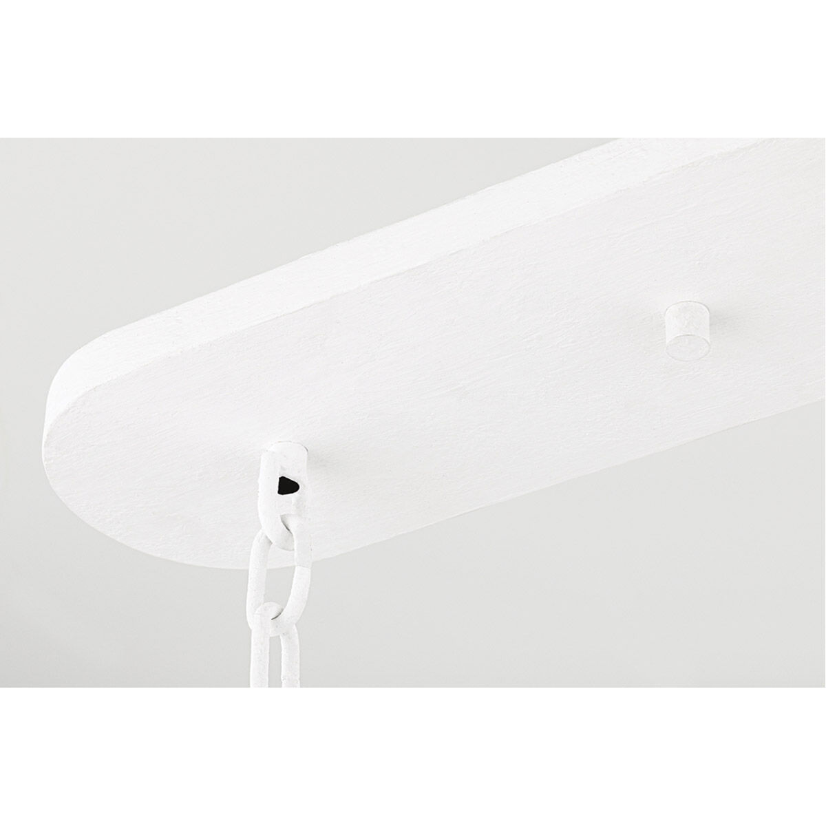 Torch 6 Light 58 inch White Plaster Island Light Ceiling Light