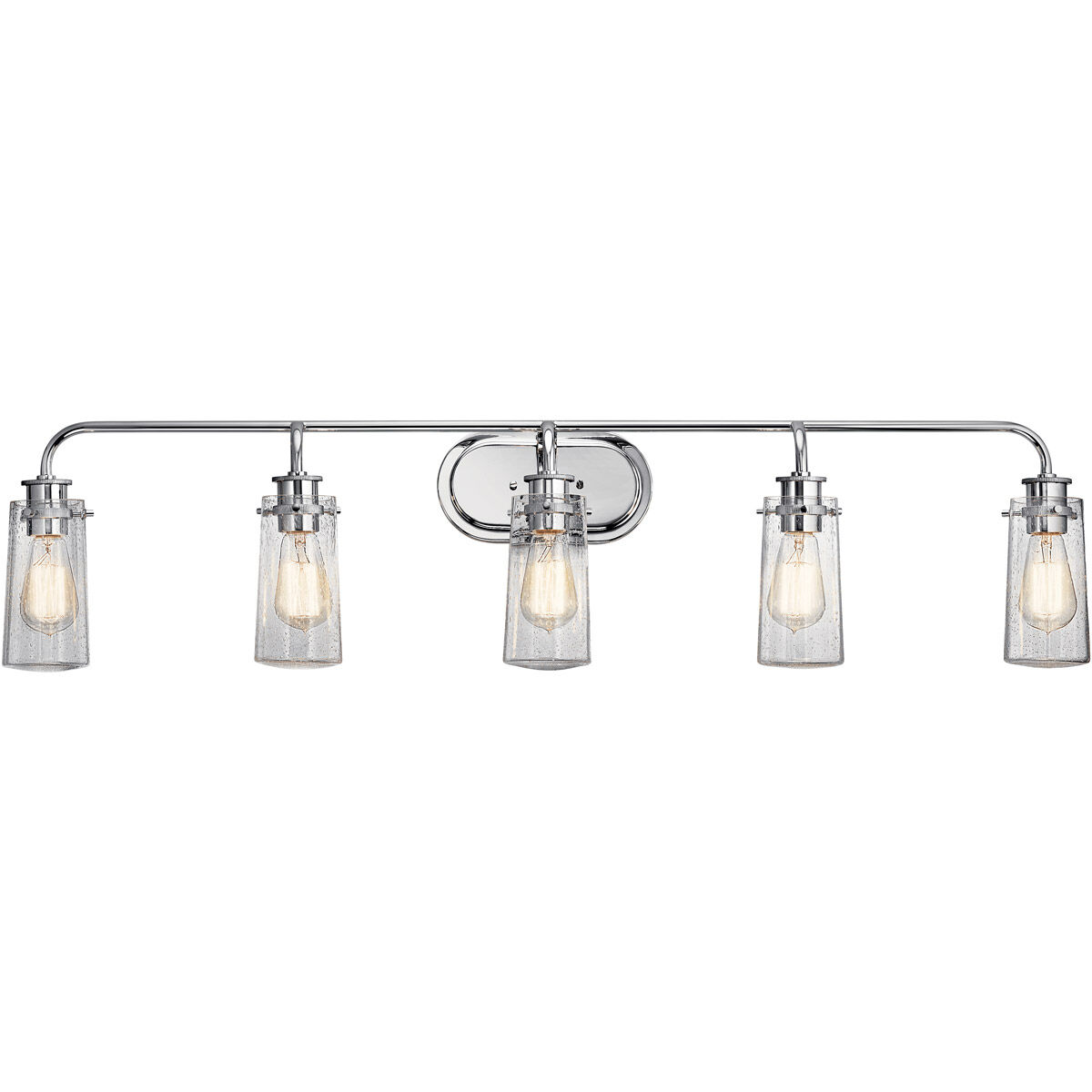 Braelyn 5 Light 44 inch Chrome Wall Mt Bath 5 Arm Or More Wall Light