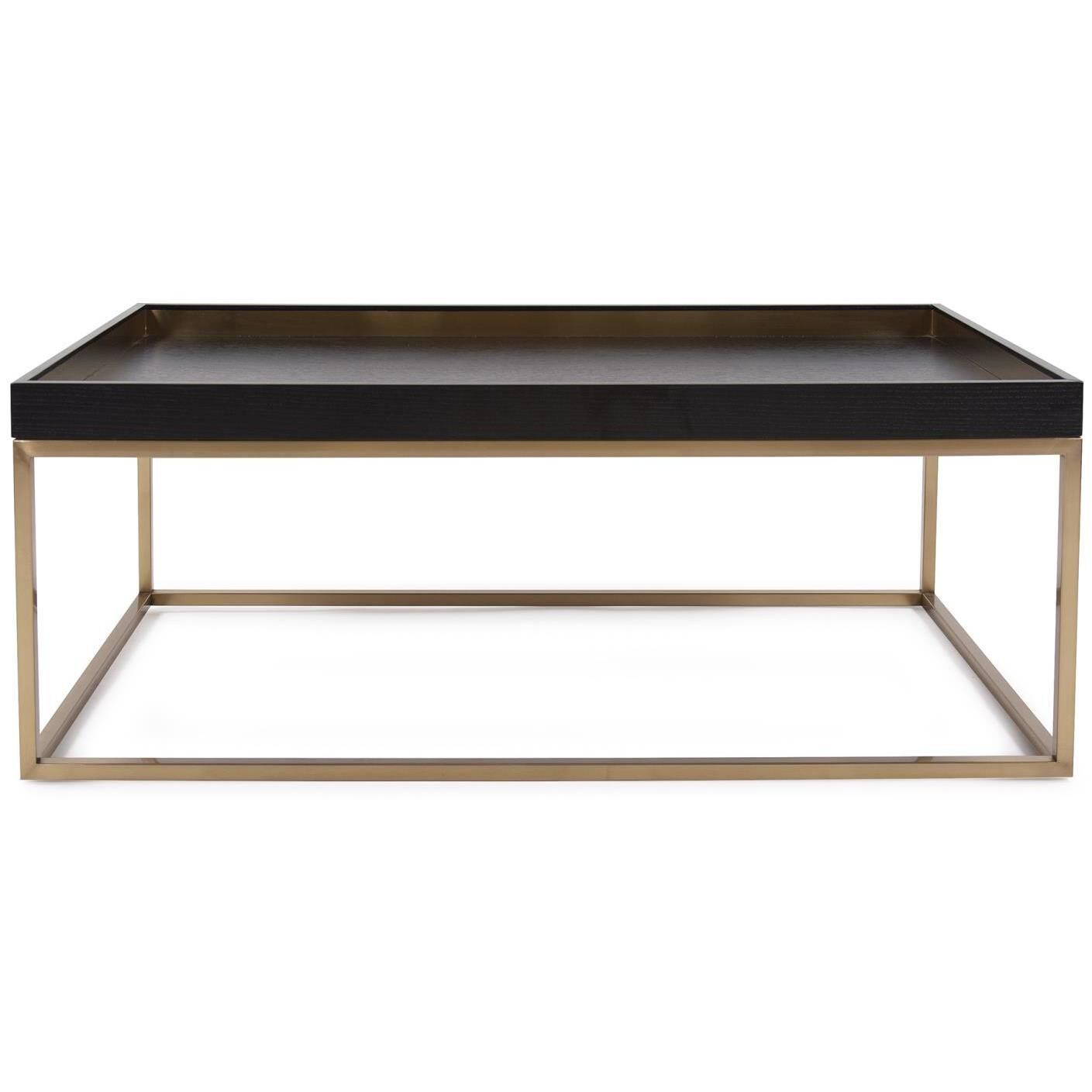 Vassio 48 X 18 inch Black/Gold Coffee Table