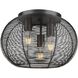 Calypso 3 Light 15 inch Matte Black Flush Mount Ceiling Light