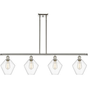 Ballston Cindyrella 4 Light 48 inch Polished Nickel Island Light Ceiling Light in Incandescent, Clear Glass