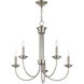 Estate 5 Light 25 inch Brushed Nickel Chandelier Ceiling Light