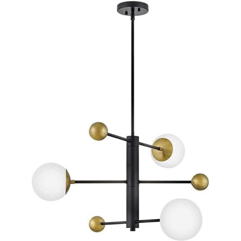 Auggie LED 31 inch Black Chandelier Ceiling Light