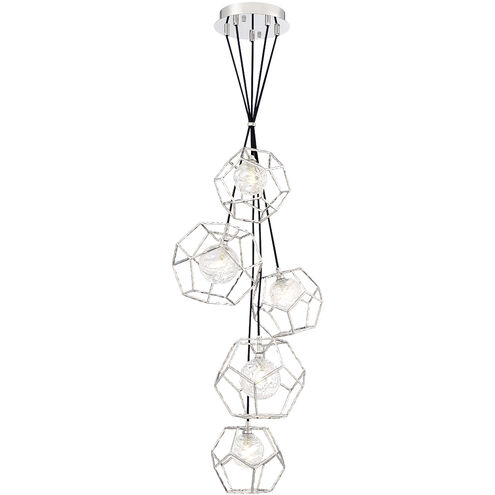 Norway LED 18.5 inch Chrome Chandelier Ceiling Light