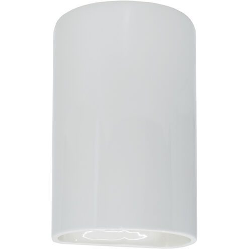 Ambiance LED 9.5 inch Gloss White Outdoor Wall Sconce in Gloss White/Gloss White