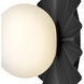 Stevie 1 Light 13.75 inch Black Flush Mount Ceiling Light, Medium