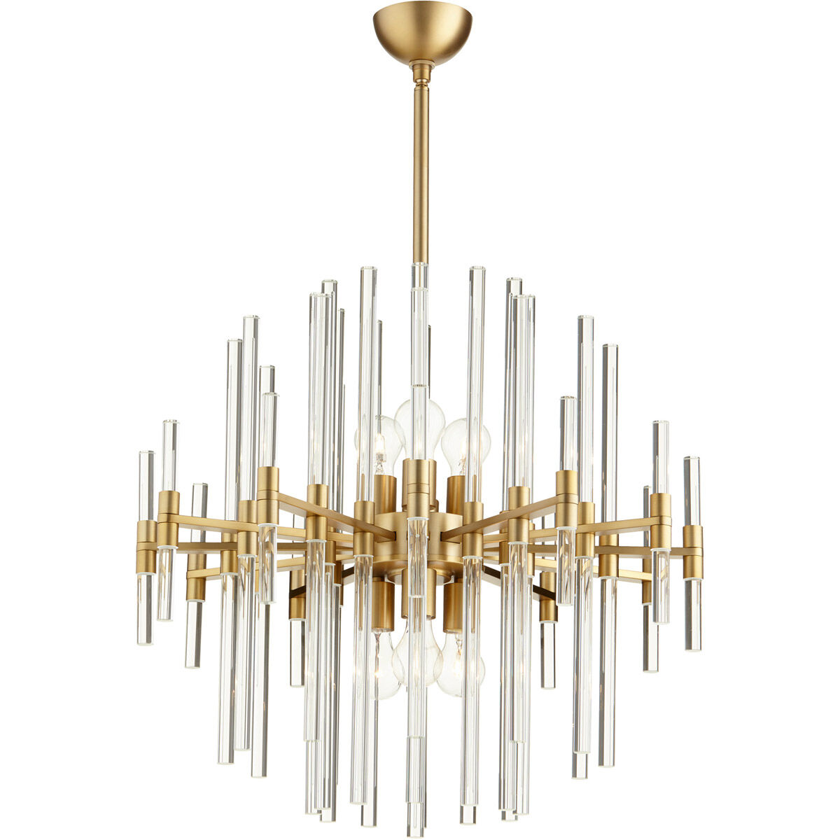 Quebec 6 Light 26 inch Aged Brass Pendant Ceiling Light, Large