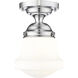 Vaughn 1 Light 10.5 inch Chrome Flush Mount Ceiling Light