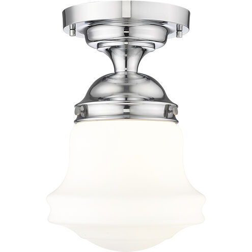 Vaughn 1 Light 10.5 inch Chrome Flush Mount Ceiling Light