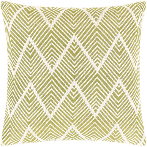 Kanga 20 X 20 inch Dark Green/Medium Gray/Cream Pillow Cover, Square
