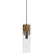 Spehroid 1 Light 4 inch Black and Wood Pendant Ceiling Light