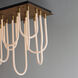 Soleil LED 20 inch Natural Aged Brass Flush Mount Chandelier Ceiling Light