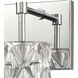 Forma de Crystal 2 Light 14 inch Polished Chrome Vanity Light Wall Light