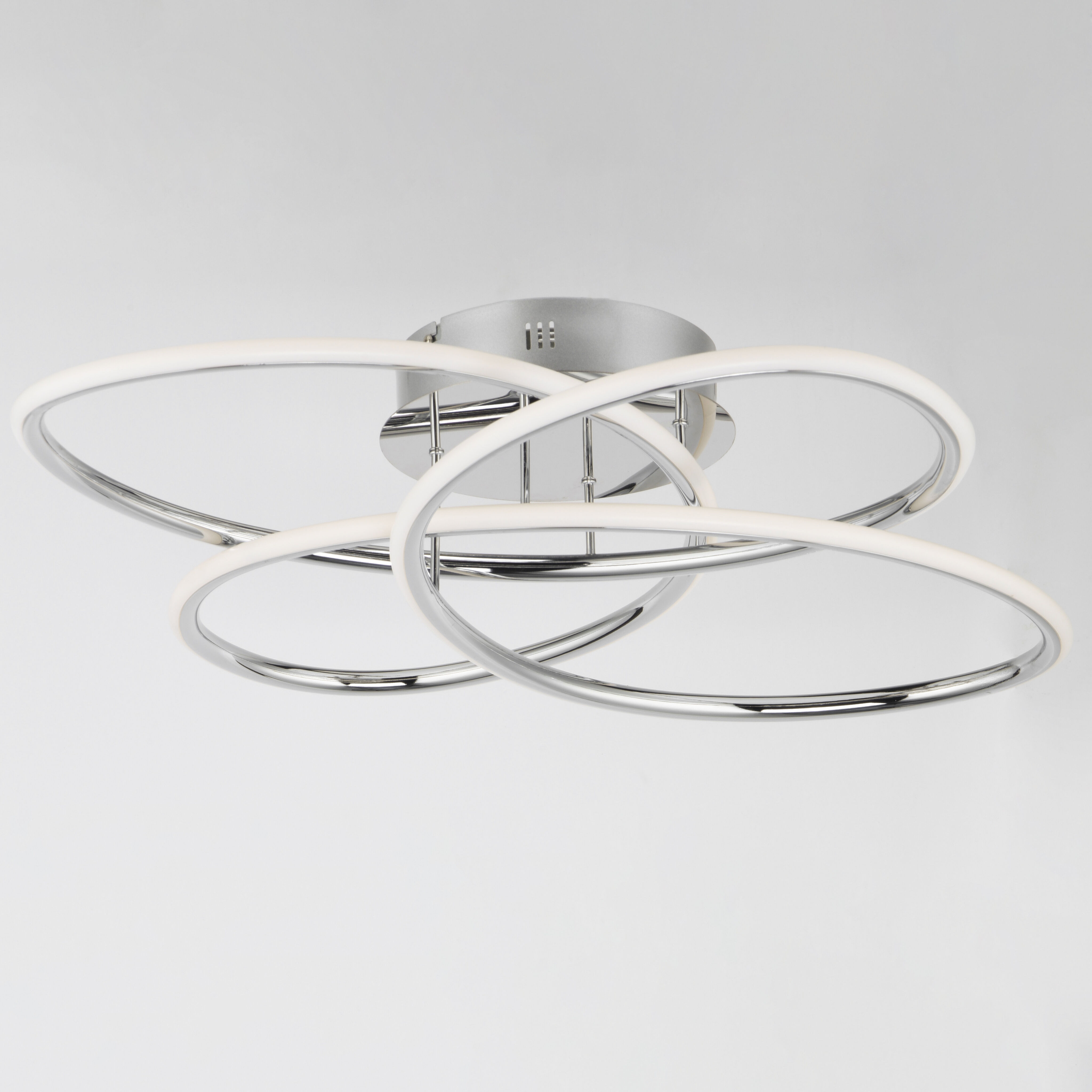 Coaster LED 20.25 inch Polished Chrome Flush Mount Ceiling Light