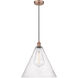 Edison Cone 1 Light 16 inch Antique Copper Pendant Ceiling Light