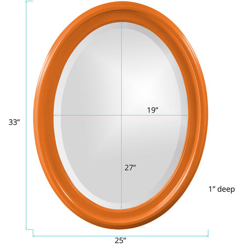 George 33 X 25 inch Glossy Orange Wall Mirror
