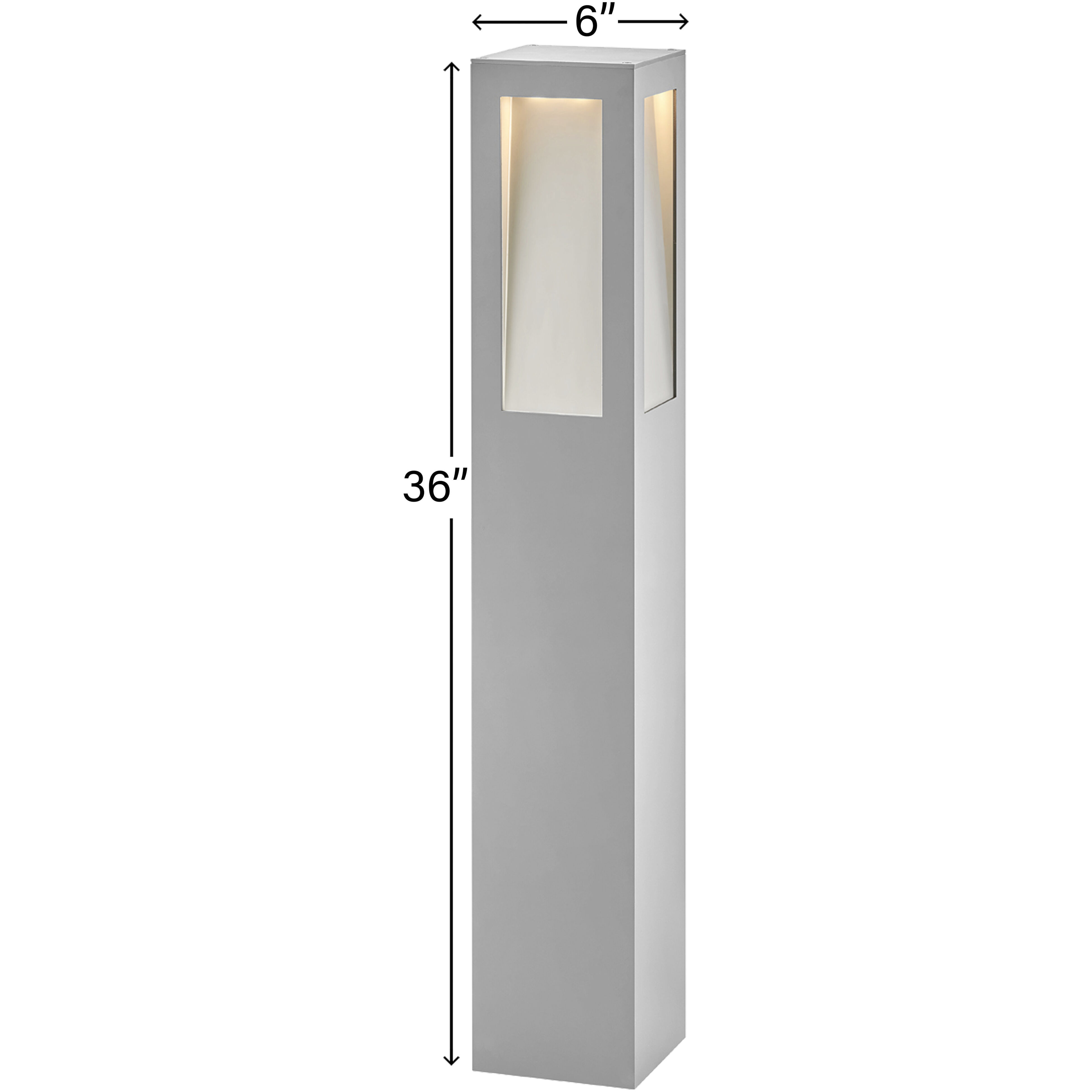 Taper 120v 28.00 watt Titanium Landscape Path Bollard